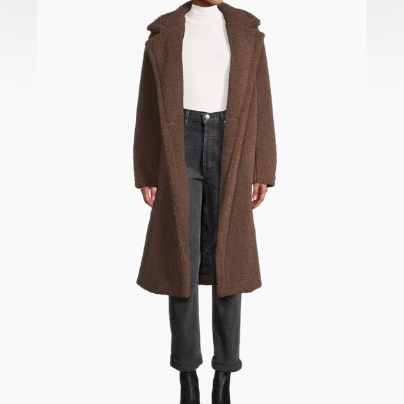 Apparis Anoushka Faux Fur Double-Breasted Long Teddy Coat Size XXL - Picture 1 of 14